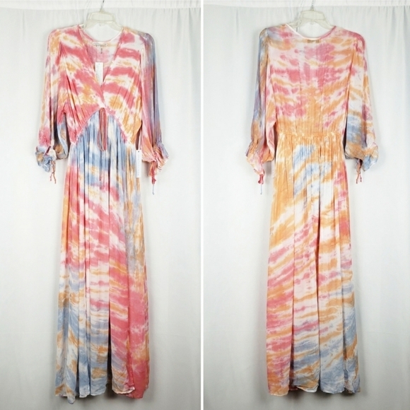 Young Fabulous & Broke Dresses & Skirts - YFB tie dye Meadow maxi dress gender reveal flowy boho